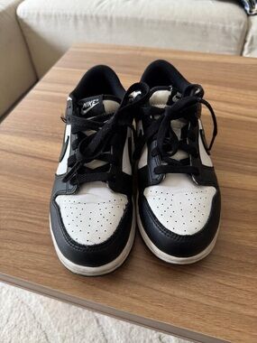 Nike Kids Black and White Low-Top Sneakers